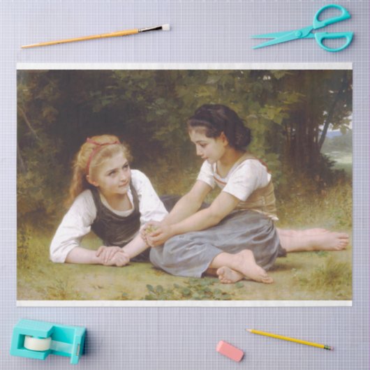 Les Noisettes: Junge Mädchen sammeln Haselnüsse Seidenpapier (Basteln)