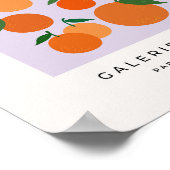 Les Orange 02 Lila Retro Fruit Lilac Poster (Ecke)