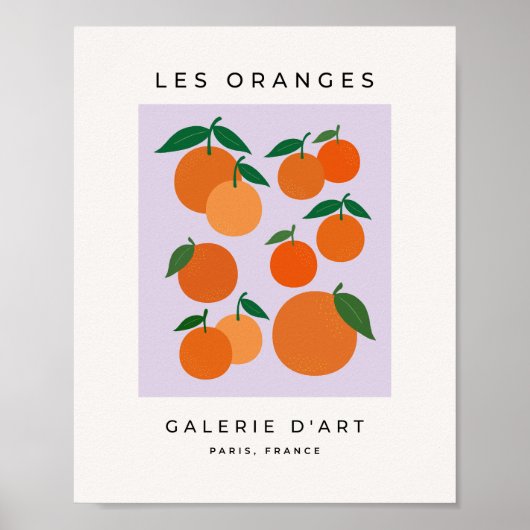 Les Orange 02 Lila Retro Fruit Lilac Poster (Vorne)