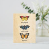 Les Papillons Vielen Dank Postcard Postkarte (Stehend Vorderseite)