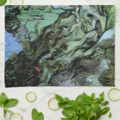 Les Peiroulets Ravine von Vincent van Gogh Geschirrtuch (Gefaltet)
