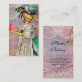 Les Petits Gateaux Marie Antoinette kleiner Kuchen Visitenkarte (Vorne/Hinten)
