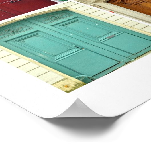 les portes parisiennes - Pariser Türen Poster (Ecke)