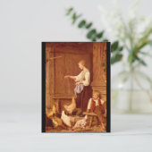 Les Poules', Albert Anker_Groups und Figures Postkarte (Stehend Vorderseite)