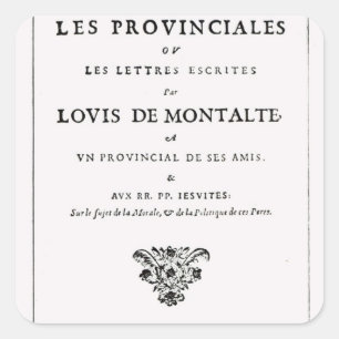 Les Provinciales" von Blaise Pascal Quadratischer Aufkleber