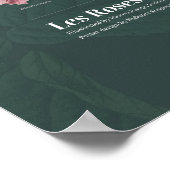 Les Rose von Redouté Poster (Ecke)