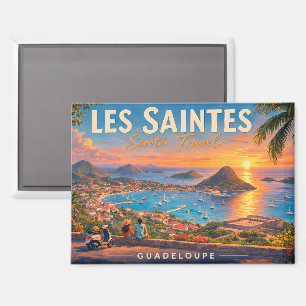 Les Saintes Guadeloupe Sonnenuntergang Vintage Rei Magnet