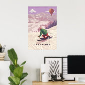 Les Saisies Frankreich Skigebiet Poster (Heimbüro)