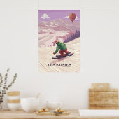 Les Saisies Frankreich Skigebiet Poster (Küche)