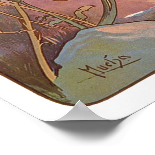 Les Saisons Lete - 1896 - Alphonse Mucha Poster (Ecke)