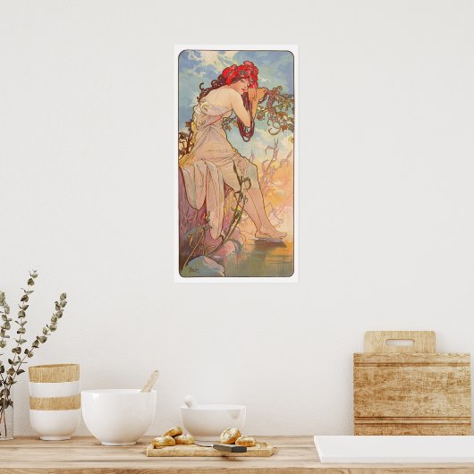 Les Saisons Lete - 1896 - Alphonse Mucha Poster (Küche)