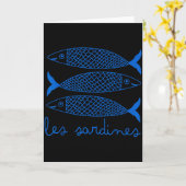 Les Sardines Dosenfisch Retro-Grafik für Männer Fr Karte (Gelbe Blume)