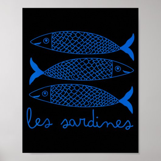 Les Sardines Tinned Fish Retro Graphic For Men Wom Poster (Vorne)