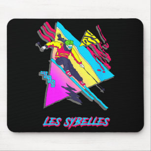 Les sybelles lebendige Ski-Kunst mit geometrischen Mousepad