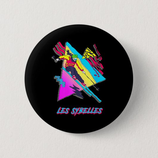 Les sybelles lebendige Skikunst mit geometrischen Button (Vorderseite)