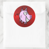 Les the Pig Big Red Sticker (Tasche)