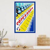 Les Trains du Soleil ~ Côte d'Azur Poster (Küche)