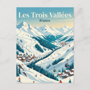 Les Trois Vallées Frankreich Postkarte