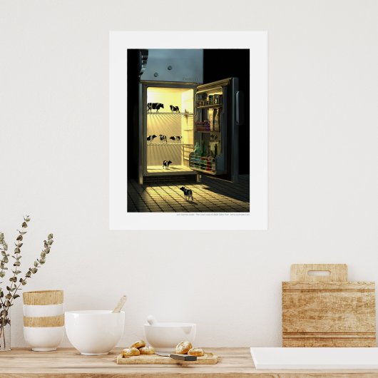 Les vaches cools - Die coolen Kühe Poster (Küche)