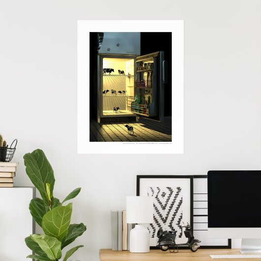 Les vaches cools - Die coolen Kühe Poster (Heimbüro)