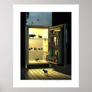 Les vaches kühlt - die coolen Kühe ab Poster