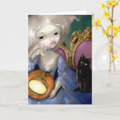 "Les Vampire: Lanterne-Citrouille" Gruß-Karte Karte (Gelbe Blume)