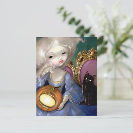 "Les Vampires: Lanterne-Citrouille" Postkarte (Stehend Vorderseite)