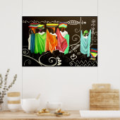 Les Vendeuses de Tissus Haitienne Poster (Küche)