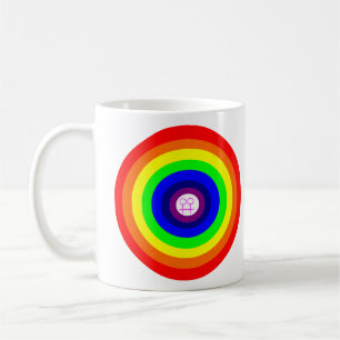 Lesbans Round Rainbow Coffee Tasse