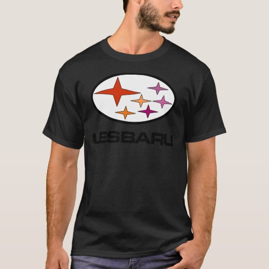 Lesbaru - Lesbische Logoaufkleber für Autos T-Shirt (Vorderseite)