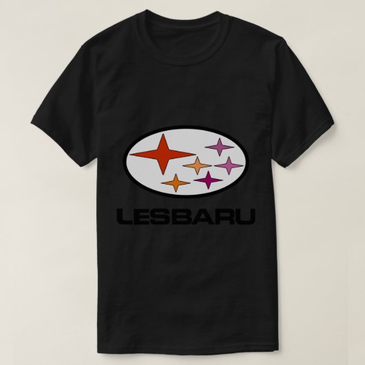 Lesbaru - Lesbische Logoaufkleber für Autos T-Shirt (Design vorne)