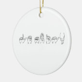 Lesbe in der Gebärdensprache Keramikornament (Links)