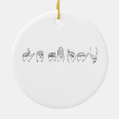 Lesbe in der Gebärdensprache Keramikornament (Hinten)