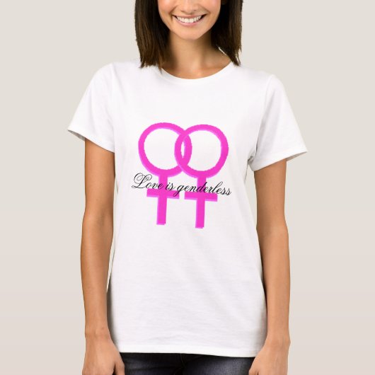 Lesbe, Liebe ist genderless T-Shirt (Vorderseite)