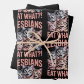 Lesben essen, was die lustige Katze Lesbian LGBTQ Geschenkpapier Set (Beispiel)