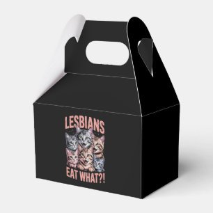 Lesben essen, was die lustige Katze Lesbian LGBTQ  Geschenkschachtel