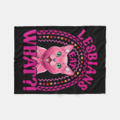 Lesben essen was Funny Shocked Korat Cat Pride Fleecedecke (Vorderseite (Horizontal))