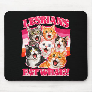 Lesben essen was_ Lustige Katze Gay Pride LGBTQ Mousepad
