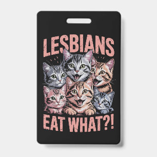 Lesben essen was lustige Katze Lesbe LGBTQ Stolz Ausweis