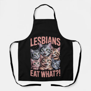 Lesben essen was lustige Katze Lesbe LGBTQ Stolz Schürze