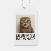 Lesben essen was Lustiges Geschenkanhänger (Rückseite)