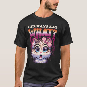Lesben essen was lustiges Katzen-Design Liebe & Ho T-Shirt