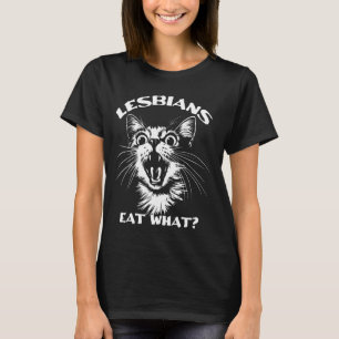 Lesben essen was Lustiges Katzen Meme Gay Pride Mo T-Shirt