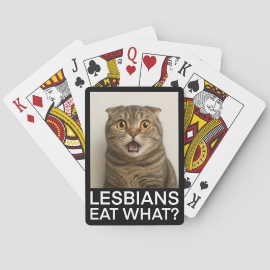 Lesben essen was Lustiges Spielkarten (Rückseite)