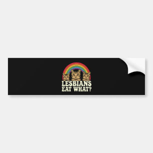 Lesben essen, was Vintage LGBT Pride Monat Meme Autoaufkleber
