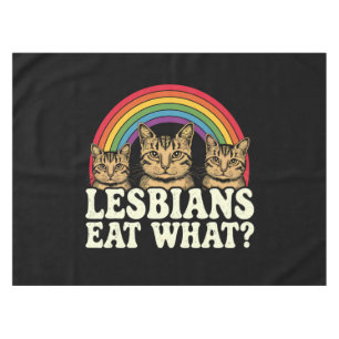 Lesben essen was Vintage LGBT Pride Monat Meme Tischdecke