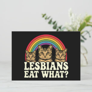 Lesben essen was Vintage LGBT Stolz Monat Meme Einladung