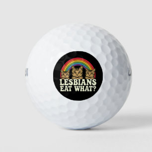Lesben essen was Vintage LGBT Stolz Monat Meme Golfball