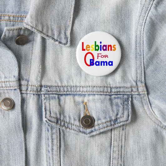 Lesben für Obama-Knopf Button (Beispiel)