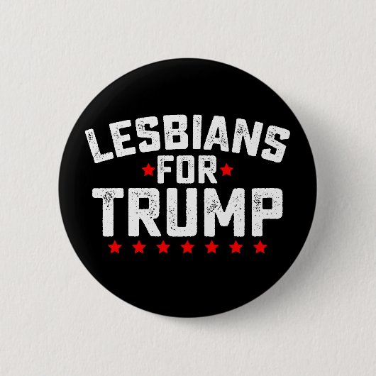Lesben für Trump LGBTQ Präsidentschaftswahlen Button (Vorderseite)